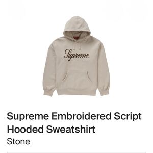 Supreme Script Bone Hoodie XXL